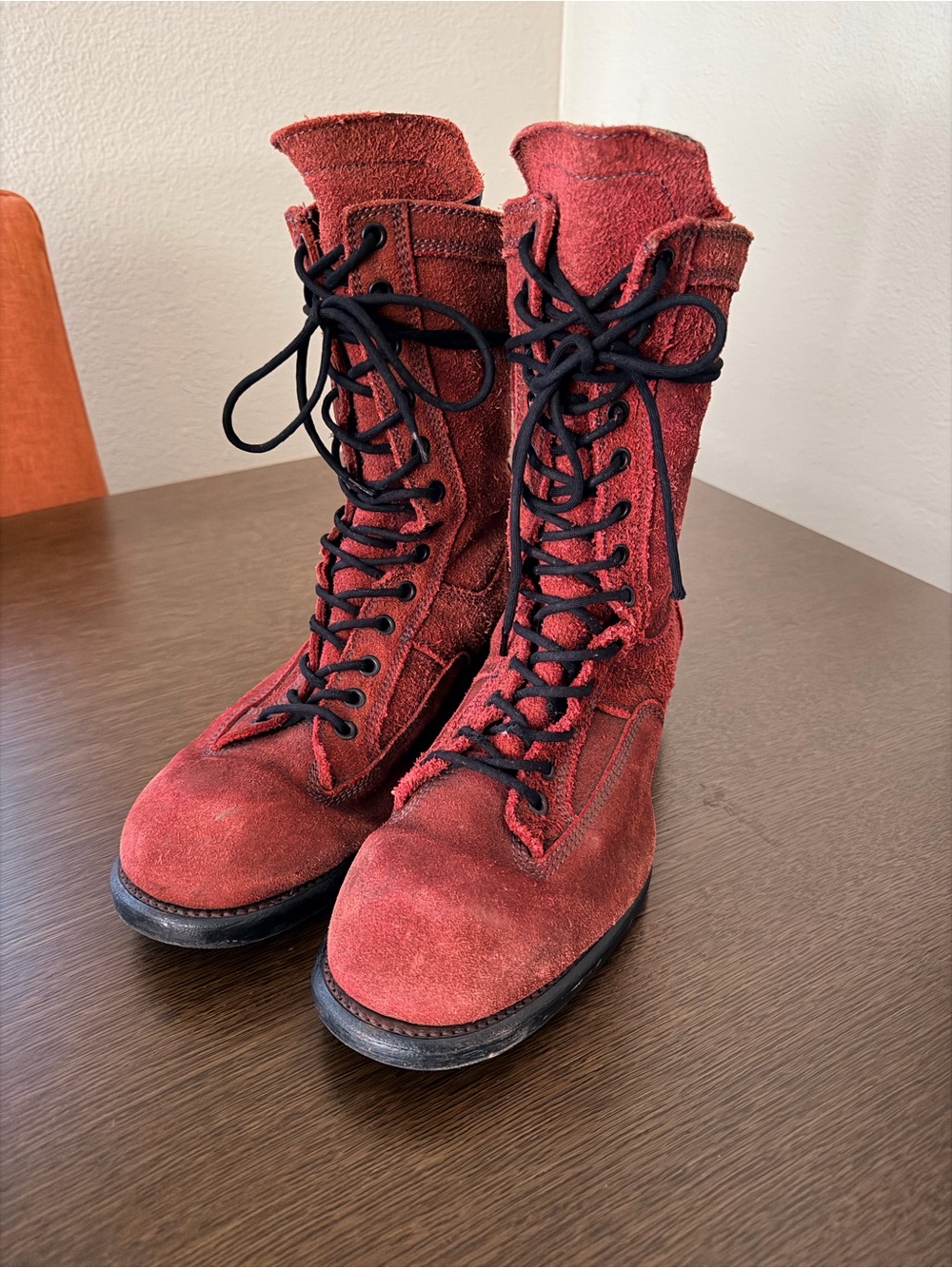 Rare Julius 7 RED engineer combat boots Japanese avant-garde 2 / 9-9.5 / 42